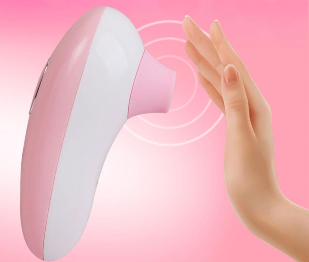 Breast sucking massage, vibrating clitoris stimulation, female silicone Masturbator (Baby pink)