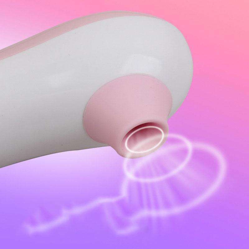 Breast sucking massage, vibrating clitoris stimulation, female silicone Masturbator (Baby pink)