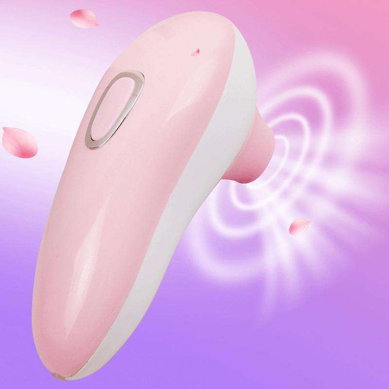 Breast sucking massage, vibrating clitoris stimulation, female silicone Masturbator (Baby pink)