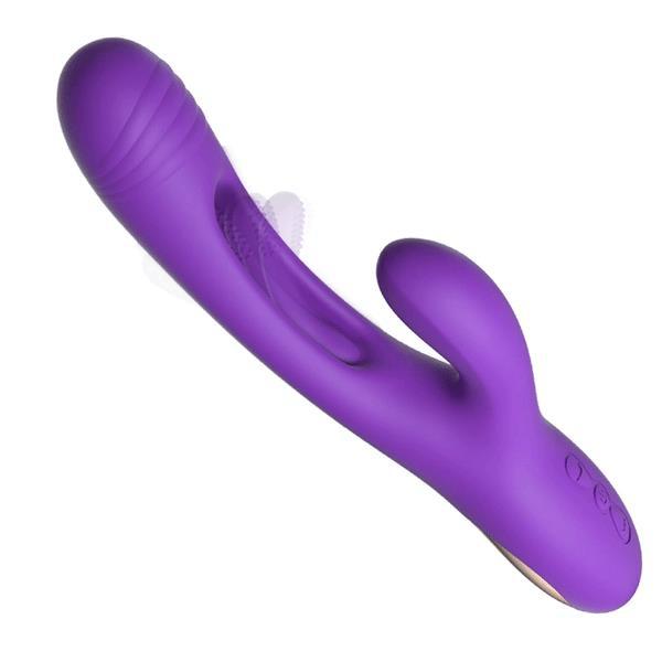 Female masturbator patting and sucking vibrator stimulating vibrator