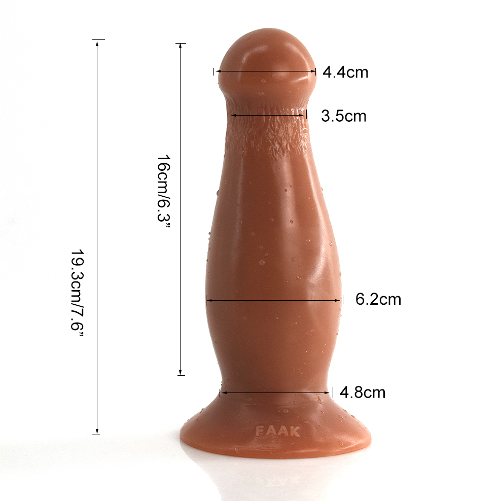 Double layer silicone anal plug 7.6 inch- FAAK G163