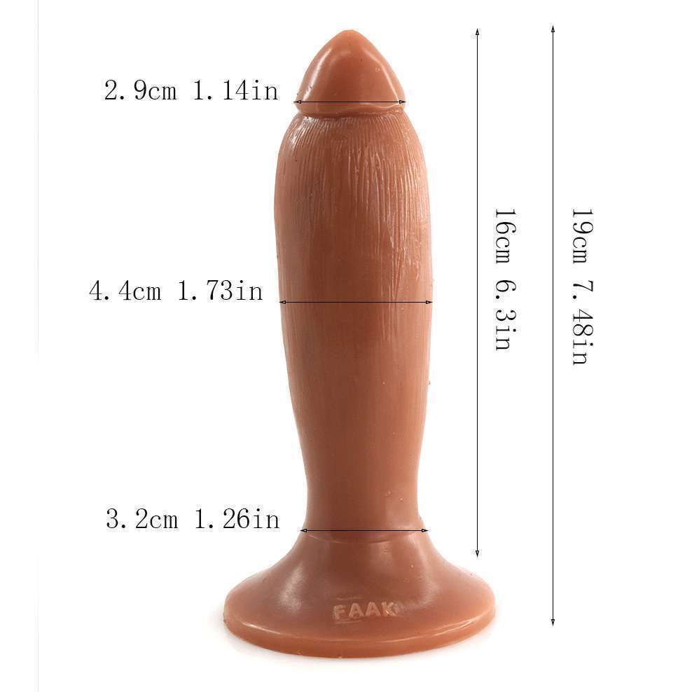 Double layer silicone Anal plug dildo 7.48 inch- FAAK G166