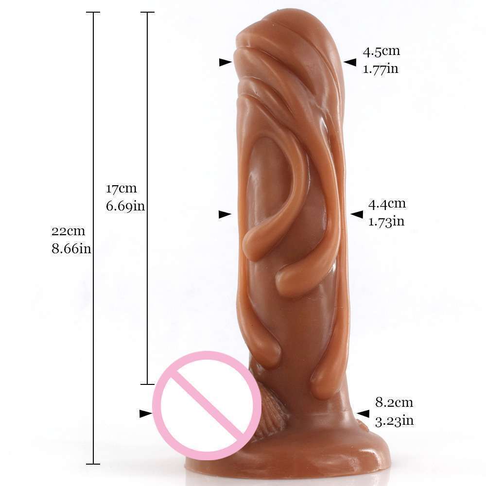 Double layer silicone otter dildo 8.66 inch- FAAK G175