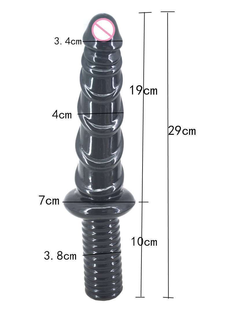 Thread, huge, anal plug with handle 11.4 inch- FAAK 67