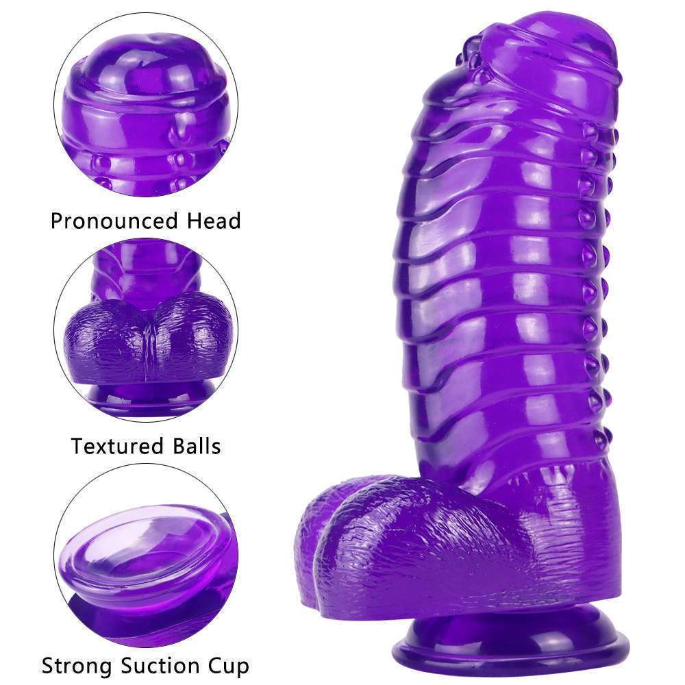 Reynold-11.8 Inch Large Ribbed Dildo