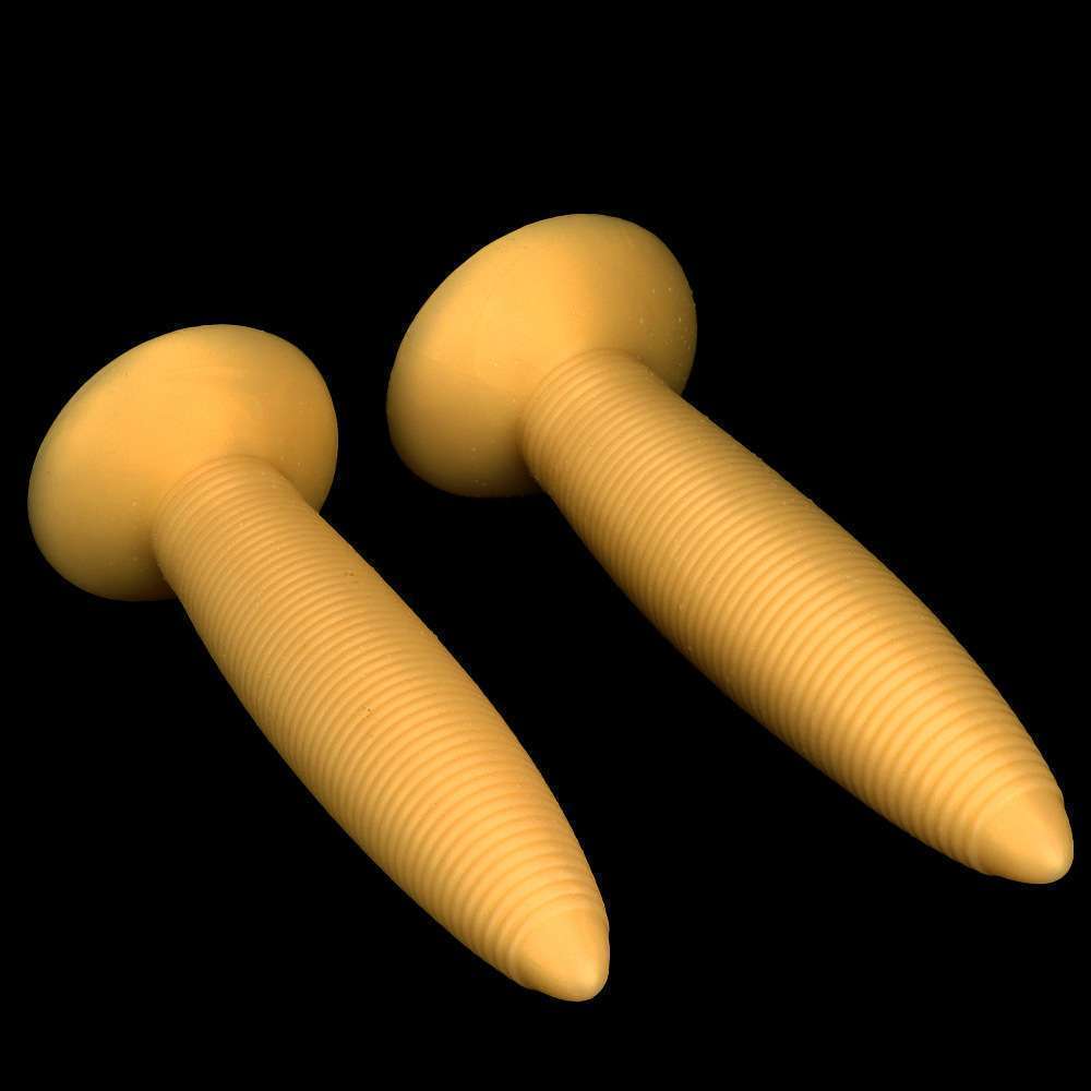 Silicone threaded huge anal plug