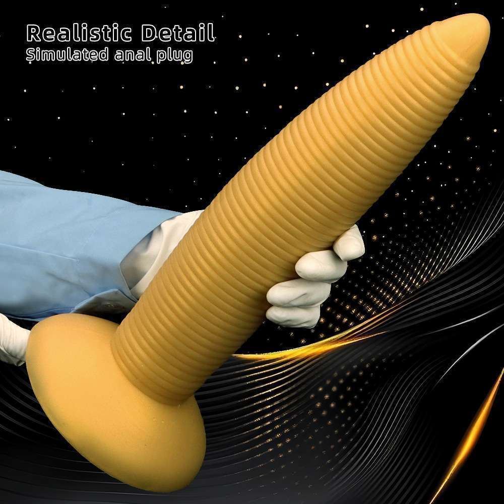 Silicone threaded huge anal plug