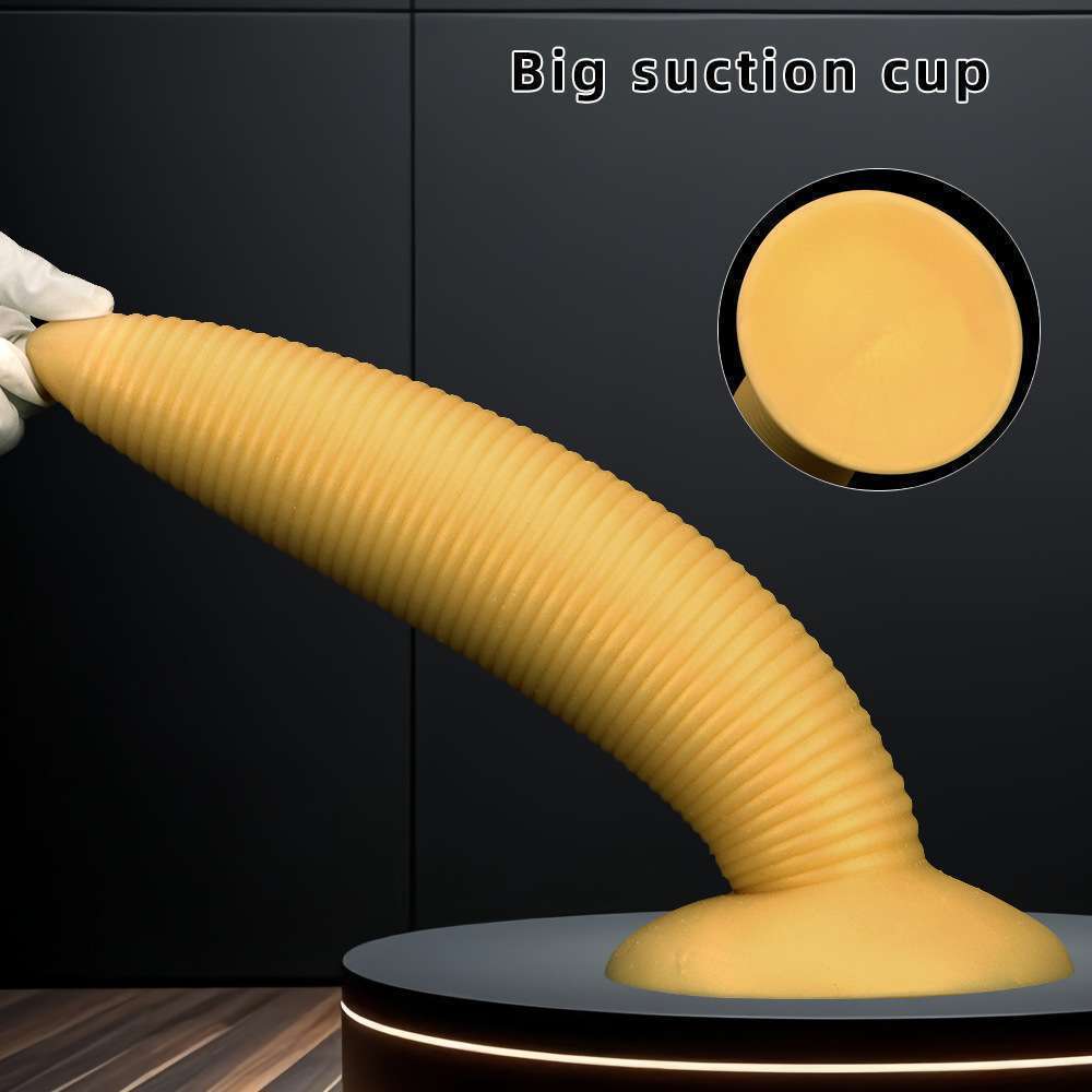 Silicone threaded huge anal plug