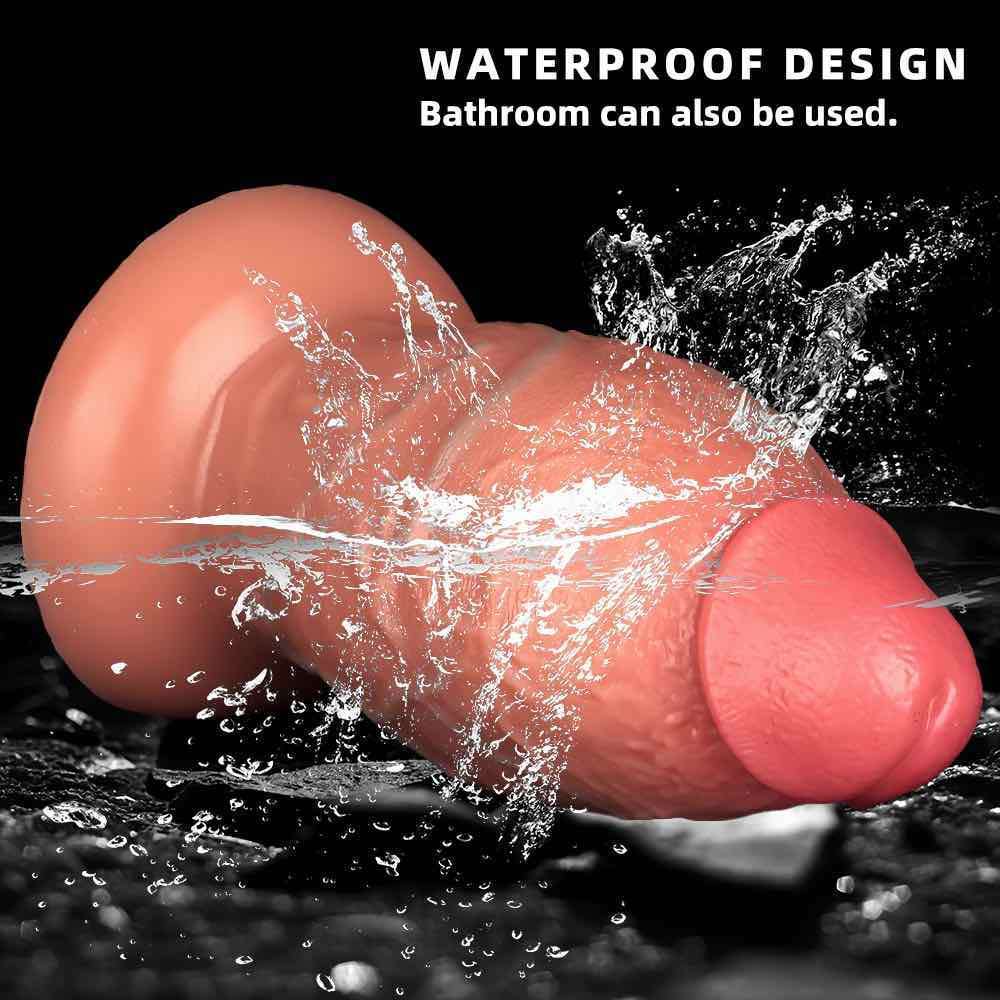 Liquid silicone large anal plug realistic dildo 23 x 10cm
