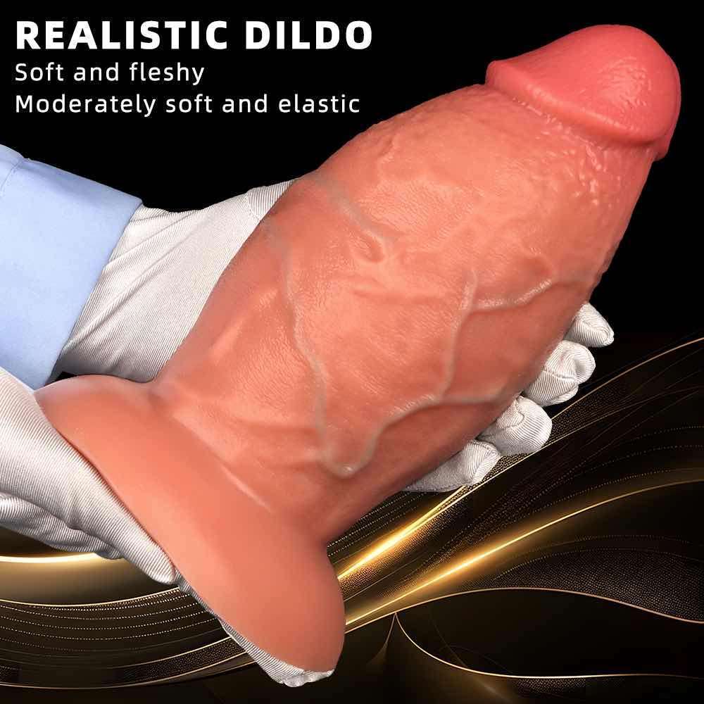 Liquid silicone large anal plug realistic dildo 23 x 10cm