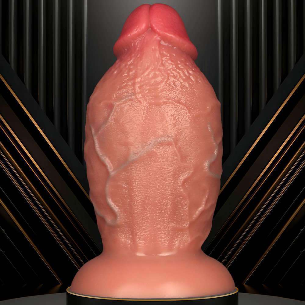 Liquid silicone large anal plug realistic dildo 23 x 10cm