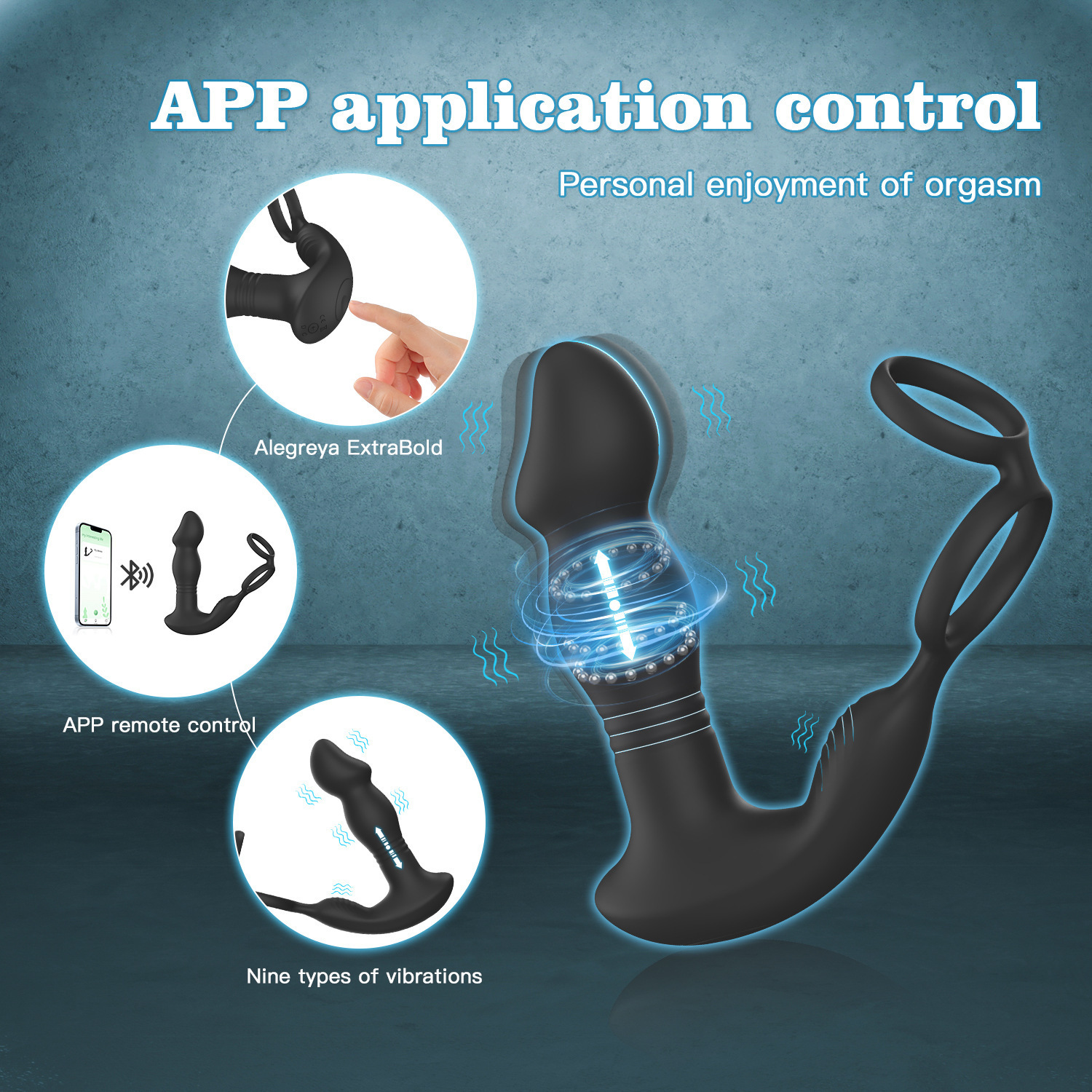 Remote control prostate massager steel ball sliding