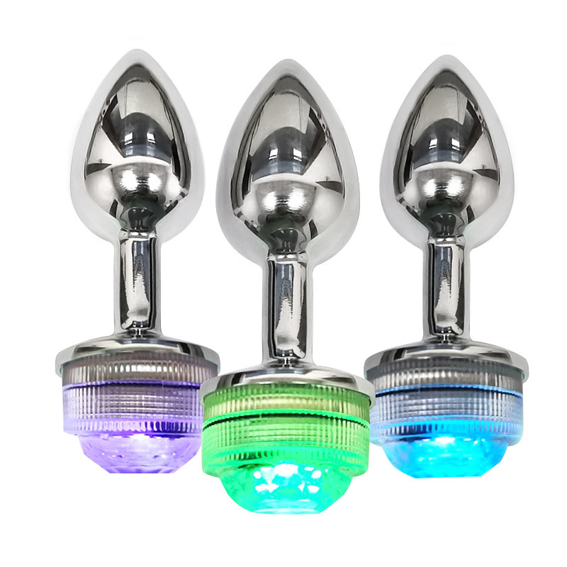 Remote control LED light anal plug