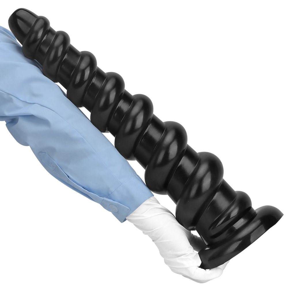 Multi sized oversized long threaded anal plug