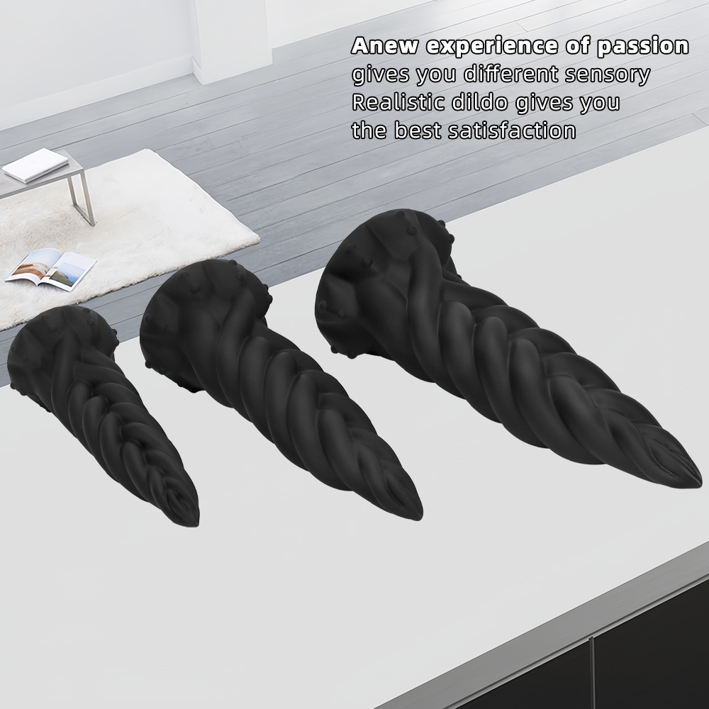 Super large liquid silicone Fried Dough Twists soft anal plug big dildo