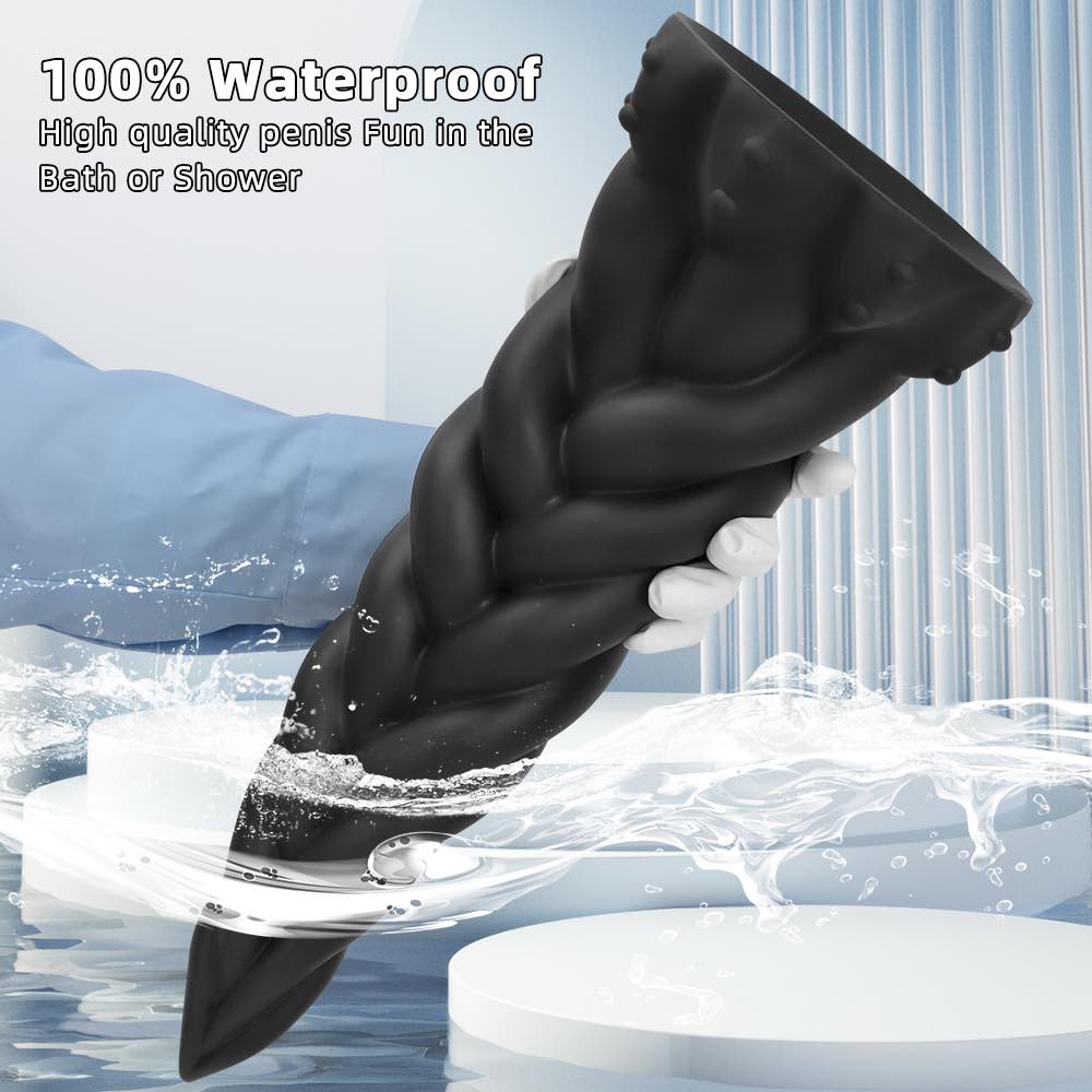 Super large liquid silicone Fried Dough Twists soft anal plug big dildo
