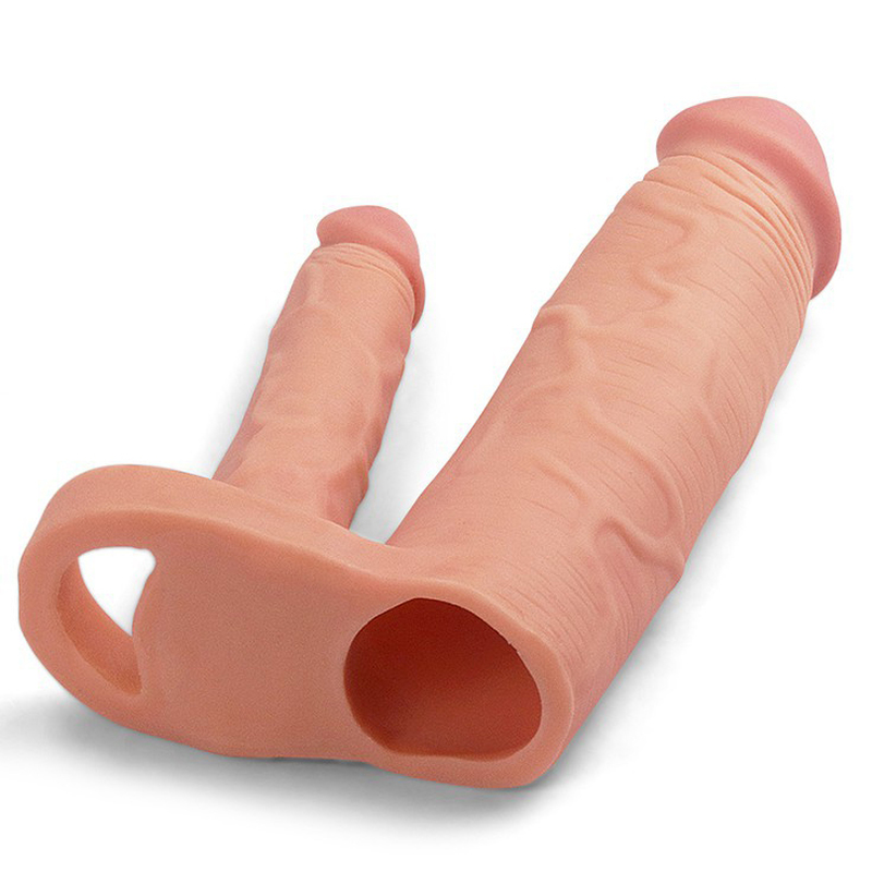 Pleasure X-Tender Double Penetration Penis Sleeve
