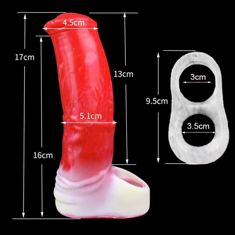 Colorful Extension Penis Sleeve - Red