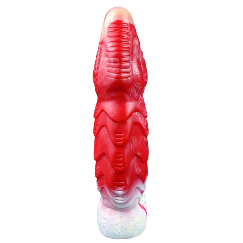 Hollow Penis Extension With Scrotum Ring - Red
