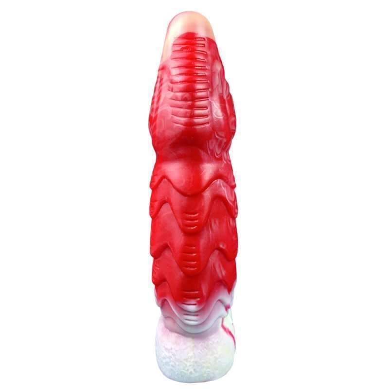 Hollow Penis Extension With Scrotum Ring - Red