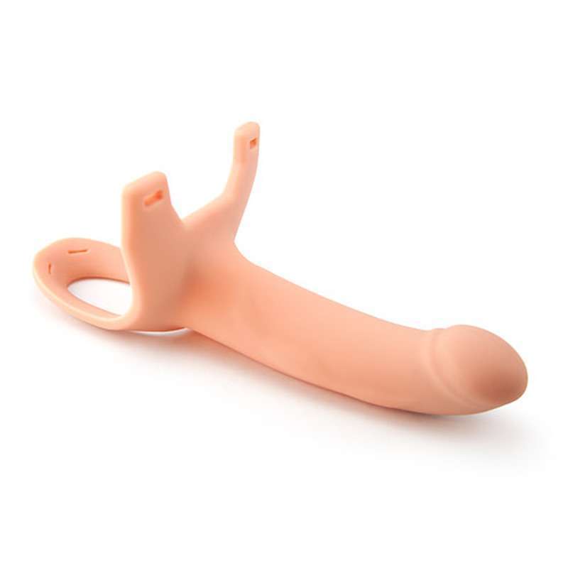 Hollow Strap-on Silicone Curved Dong