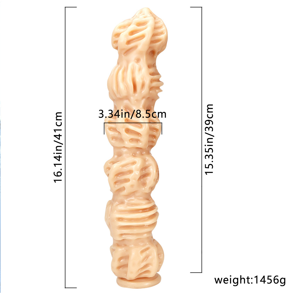 16.14in/3.34in walnut anal plug realistic dildo