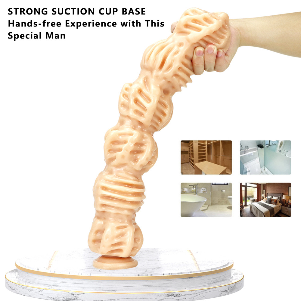 16.14in/3.34in walnut anal plug realistic dildo