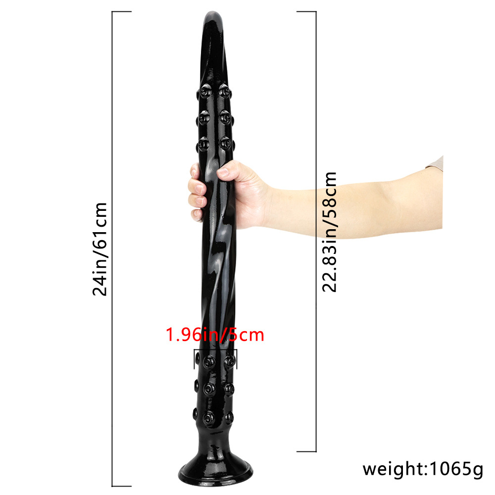 Extra long anal plug dildo - earthworm