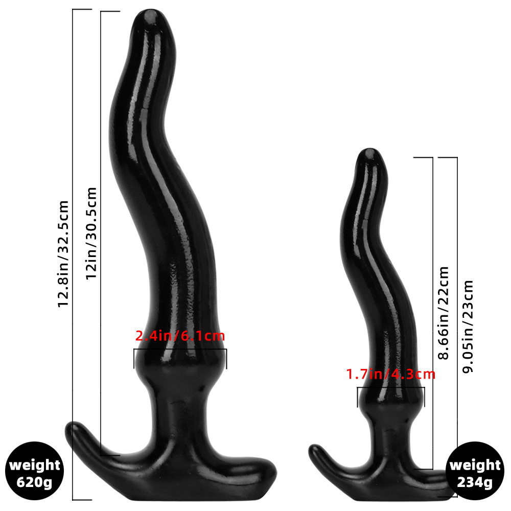Extra large curved anal plug