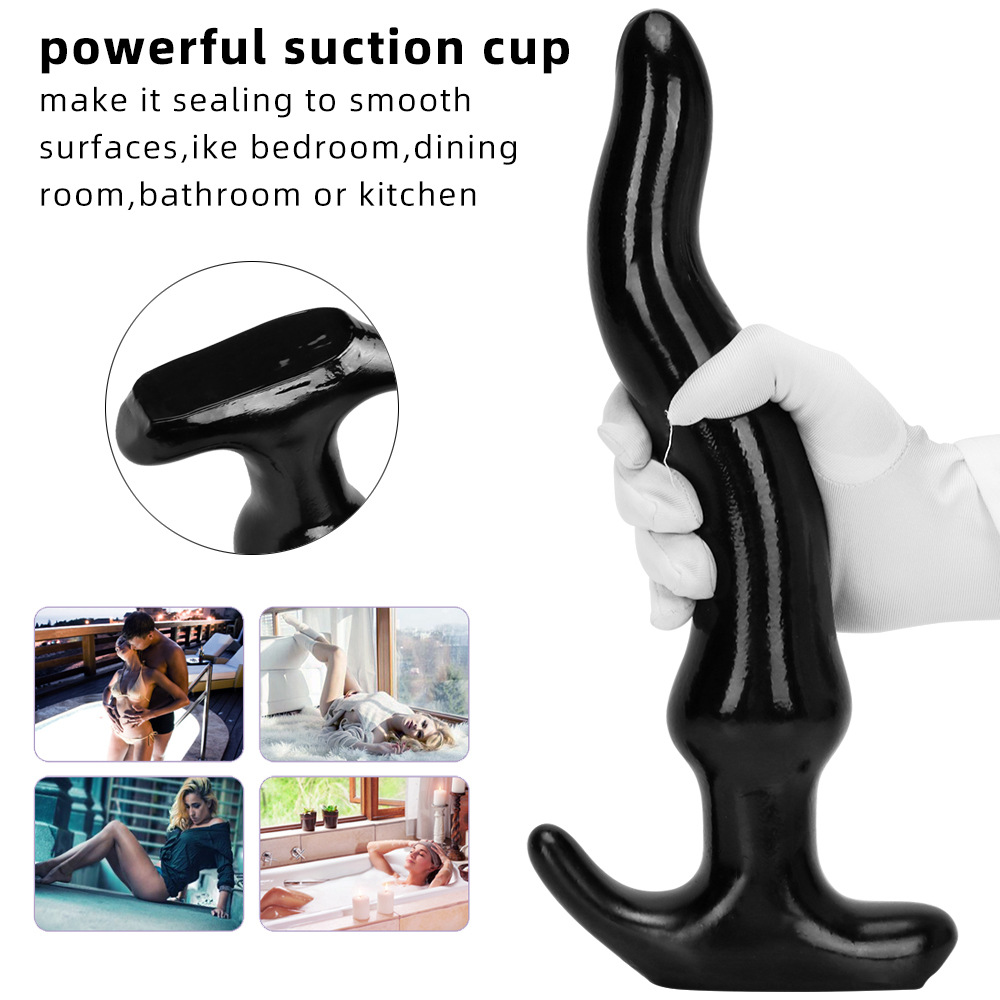 Extra large curved anal plug