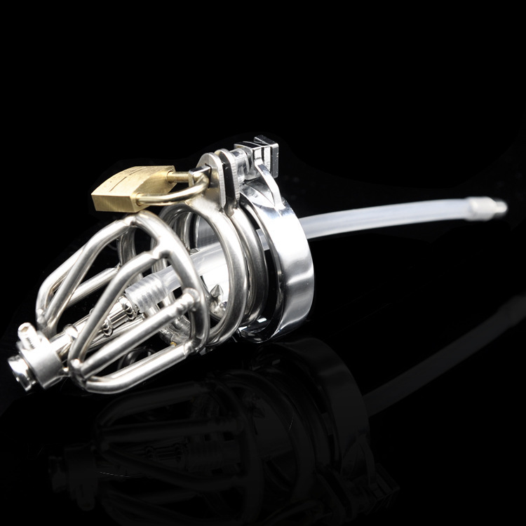 Cock Cage With Cum Through Catheter Tube