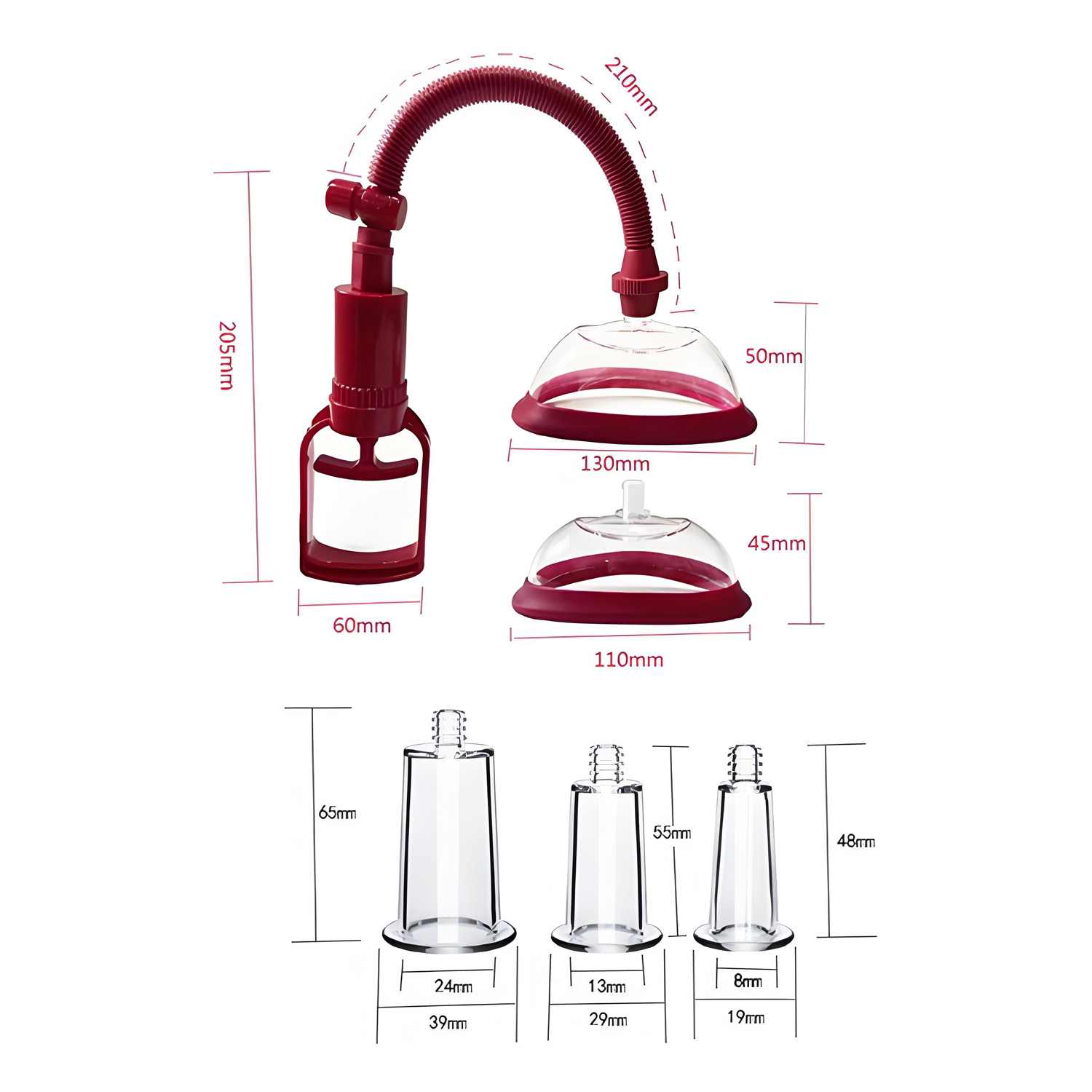 5 pcs breast pump pussy pump for women