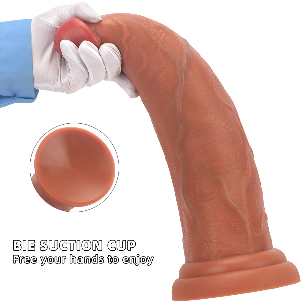 Liquid silicone egg-free extra-large and extra-long dildo