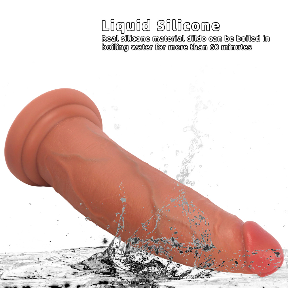 Liquid silicone egg-free extra-large and extra-long dildo