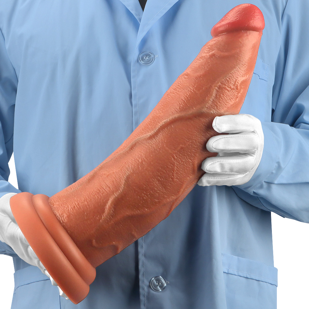 Liquid silicone egg-free extra-large and extra-long dildo