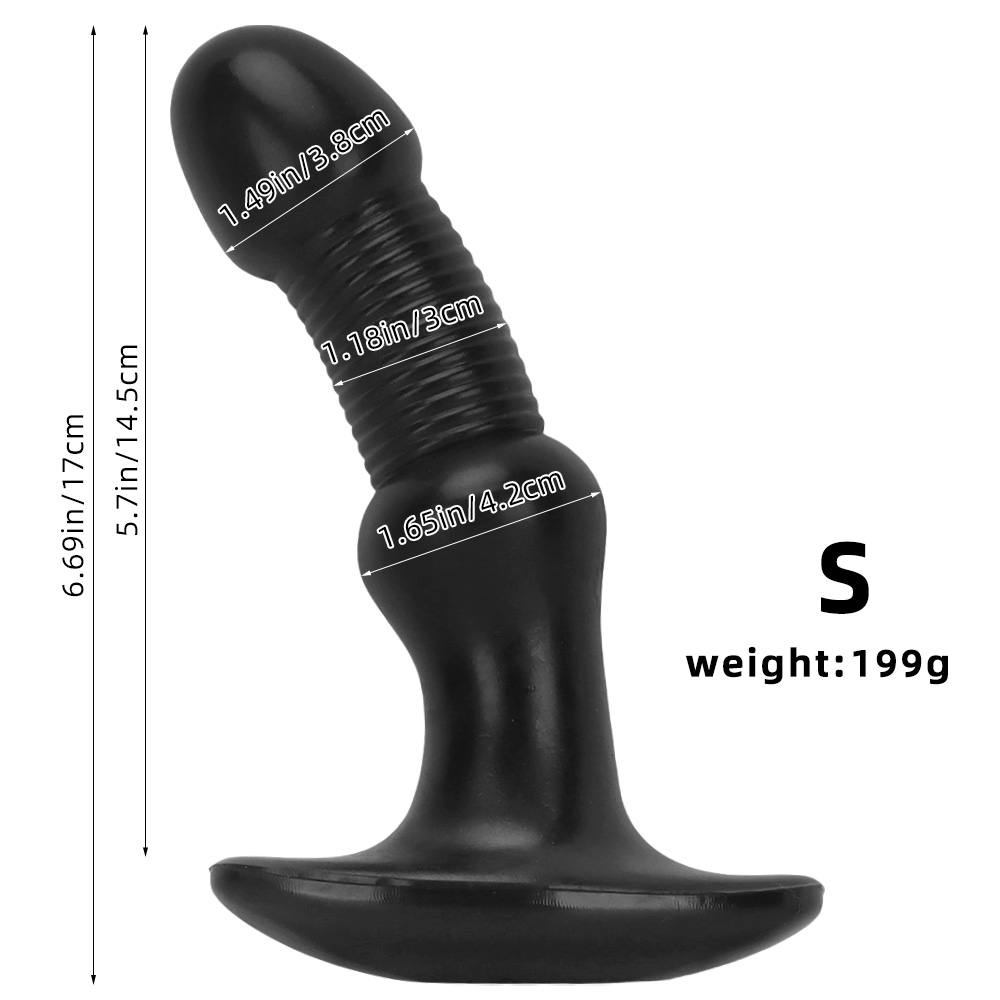 Wear An Anal Plug Big Head Silicone Dildo