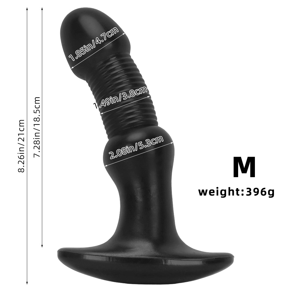 Wear An Anal Plug Big Head Silicone Dildo