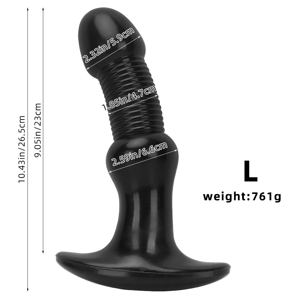 Wear An Anal Plug Big Head Silicone Dildo