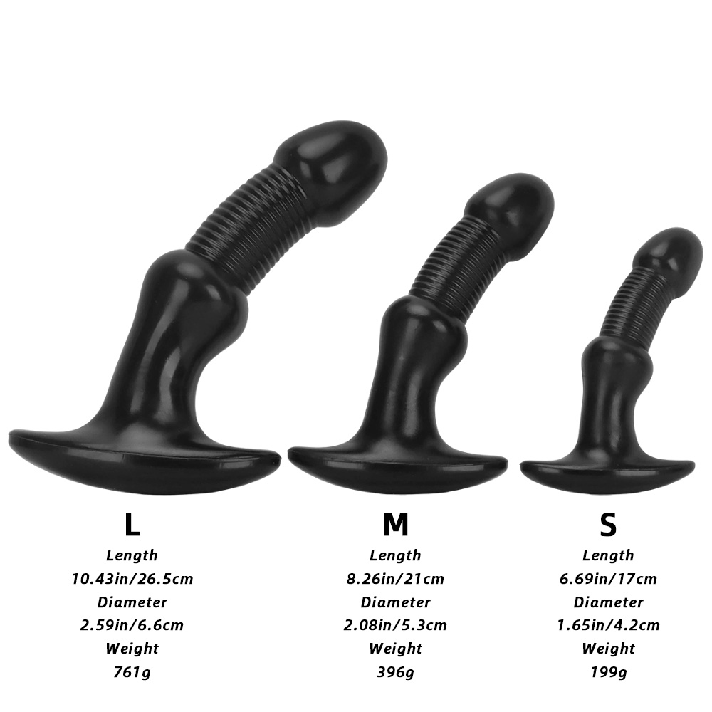 Wear An Anal Plug Big Head Silicone Dildo