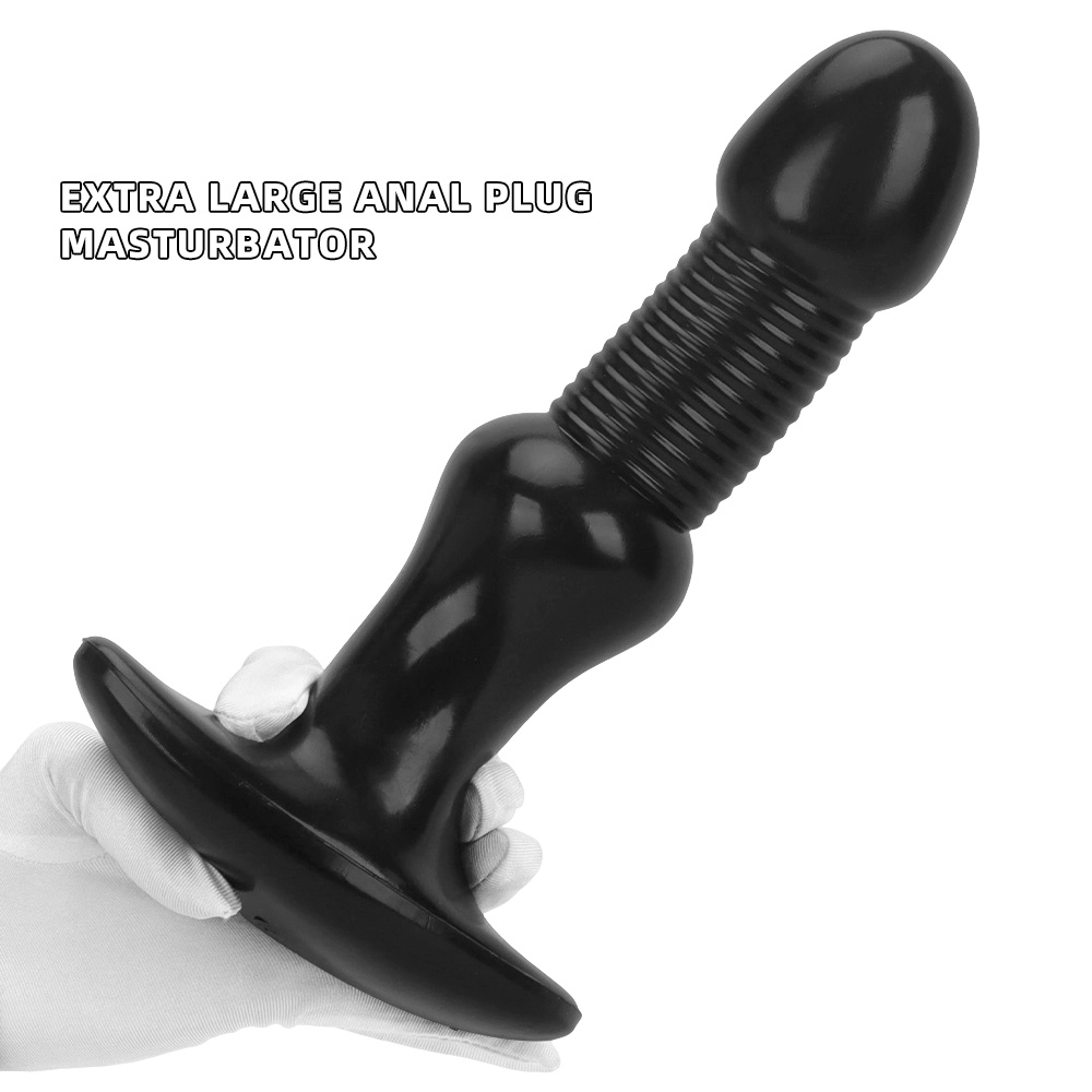 Wear An Anal Plug Big Head Silicone Dildo