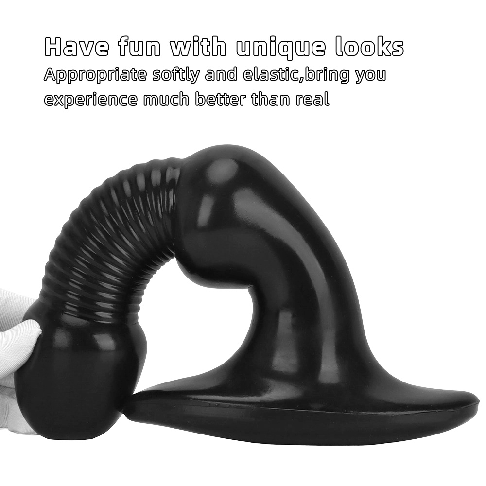 Wear An Anal Plug Big Head Silicone Dildo