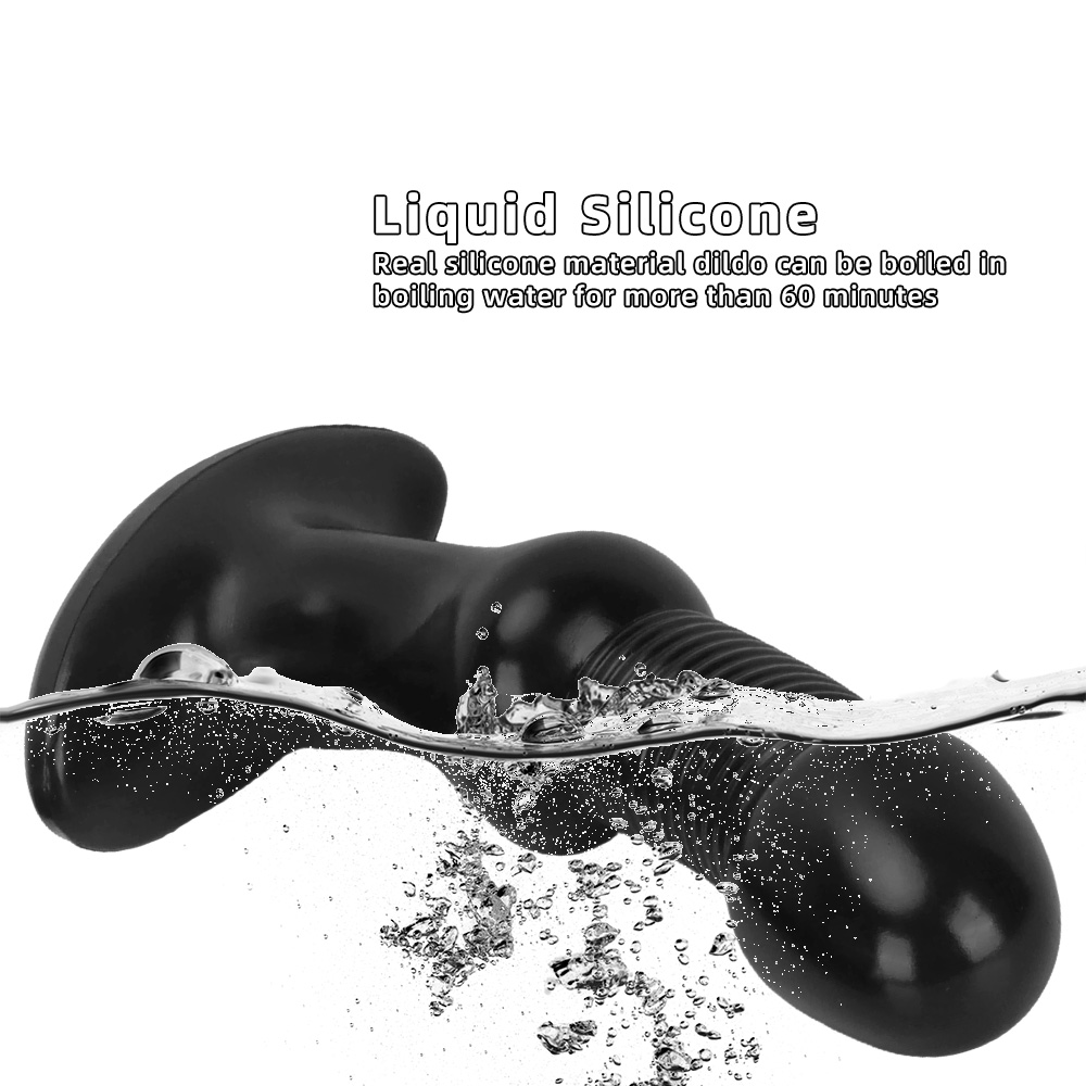 Wear An Anal Plug Big Head Silicone Dildo