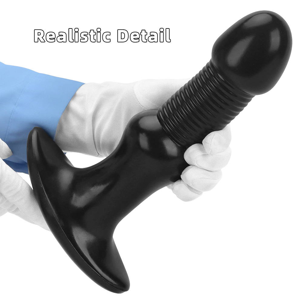Wear An Anal Plug Big Head Silicone Dildo