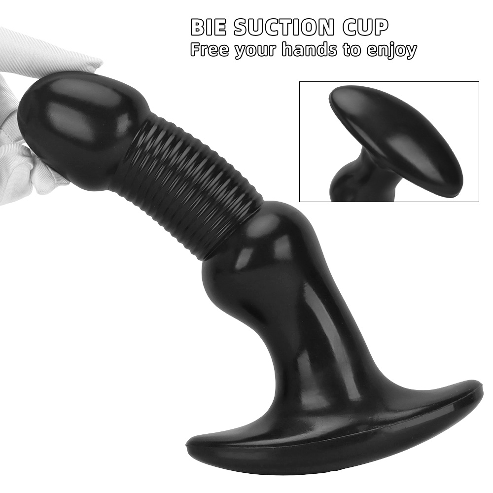 Wear An Anal Plug Big Head Silicone Dildo