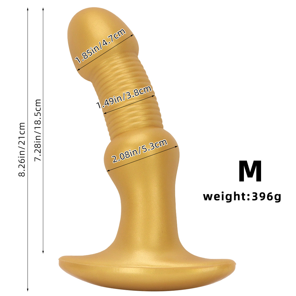 Wear An Anal Plug Big Head Silicone Dildo