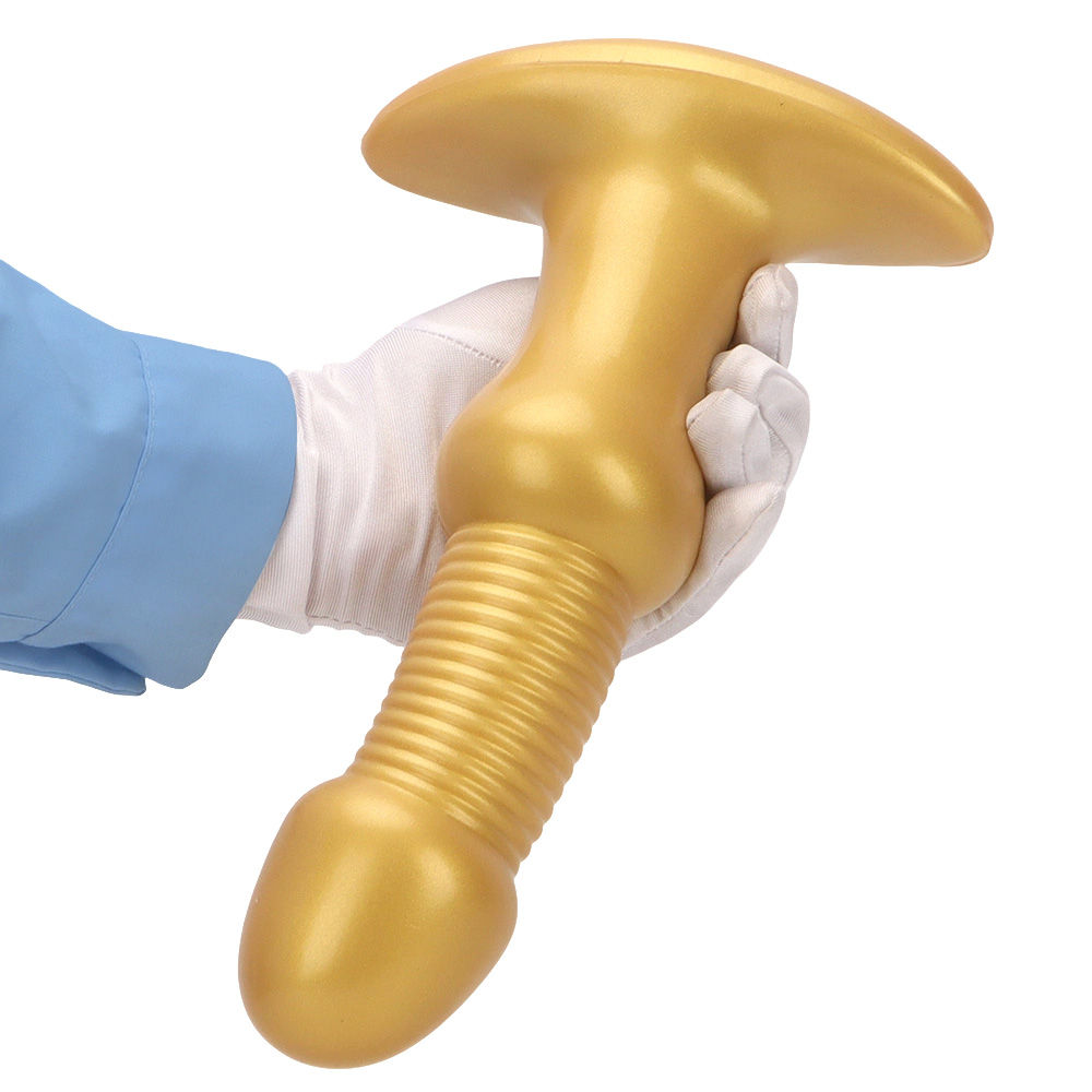 Wear An Anal Plug Big Head Silicone Dildo