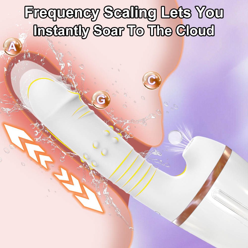 Automatic vibrator with telescopic suction sex machine