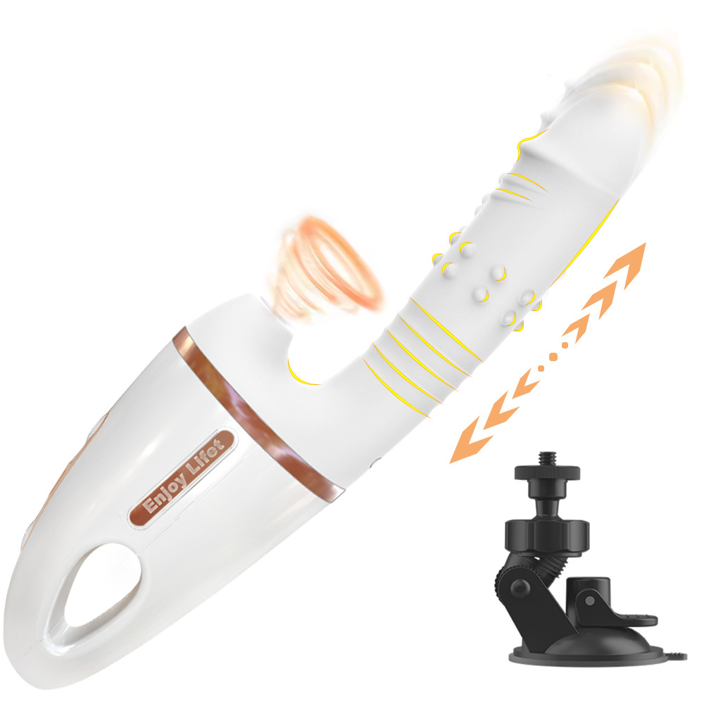 Automatic vibrator with telescopic suction sex machine