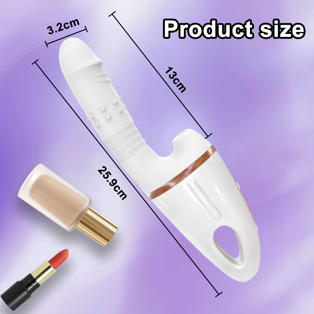 Automatic vibrator with telescopic suction sex machine