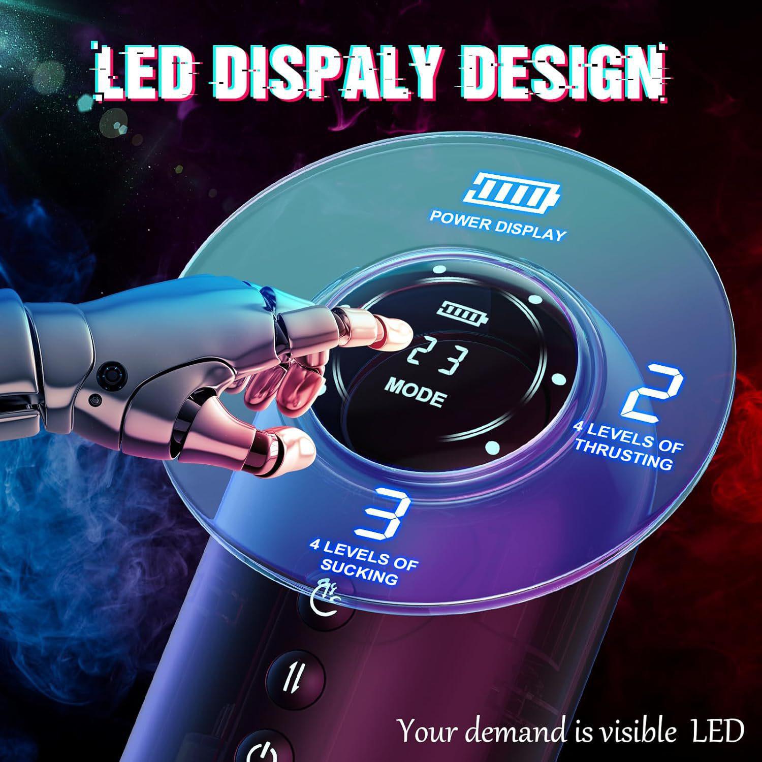 Automatic Male Masturbator With Telescoping Heating Vibrating Suction Functions